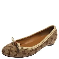 gucci canvas flats