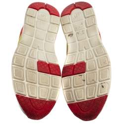 مملوكة مسبقًا Gucci Multicolor Satin Lace Up Sneakers Size 39.5 