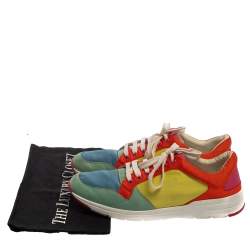 مملوكة مسبقًا Gucci Multicolor Satin Lace Up Sneakers Size 39.5 