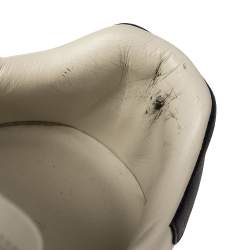 Pre Owned Gucci White Leather Ace Crystal Embellished Platform Sneakers Size 38