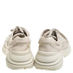 Pre Owned Gucci Off White Leather Rhyton Sneaker Size 41