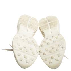 Pre Owned Gucci Off White Leather Rhyton Sneaker Size 41