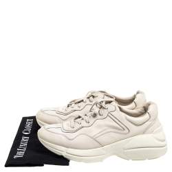 Pre Owned Gucci Off White Leather Rhyton Sneaker Size 41