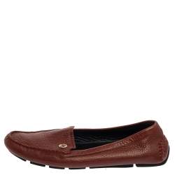 Gucci Brown Leather Loafers Size 36.5