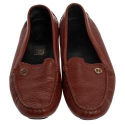 Gucci Brown Leather Loafers Size 36.5