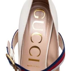 Pre Owned Gucci White Leather Sylvie Pumps Size 39 