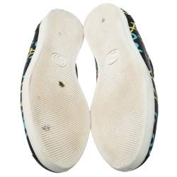 Pre Owned Gucci Black Leather Ghost Lace Up Low Top Sneakers Size 38