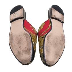 Pre Owned Gucci Multicolor Canvas Princetown Horsebit Mules Sandals Size 36