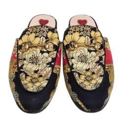 Pre Owned Gucci Multicolor Canvas Princetown Horsebit Mules Sandals Size 36