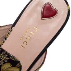 Pre Owned Gucci Multicolor Canvas Princetown Horsebit Mules Sandals Size 36