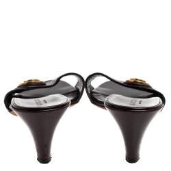 مملوكة مسبقًا Gucci Brown Guccissima Leather Hysteria Slide Sandals Size 37