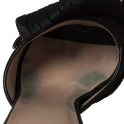 Pre Owned Gucci Black Suede GG Marmont Fringe Slide Sandals Size 39