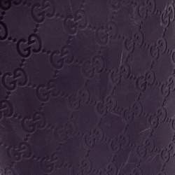 Pre Owned Gucci Purple GG Embossed Rubber Rain Boots Size 41