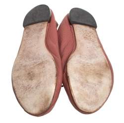 مملوكة مسبقًا Gucci Pink Leather Slip On Ballet Flats Size 40
