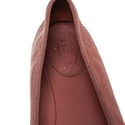 مملوكة مسبقًا Gucci Pink Leather Slip On Ballet Flats Size 40
