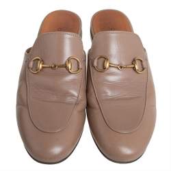 Pre Owned حذاء سلايد غوتشي برينستون جلد بيج مقاس 35