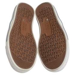 مملوكة مسبقًا Gucci Beige Apple Print Canvas Tennis 1977 Low Top Sneakers Size 37.5