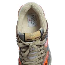 Gucci Multicolor Mesh And Leather Ultrapace Low Top Sneakers Size 38