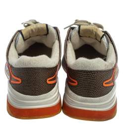 Gucci Multicolor Mesh And Leather Ultrapace Low Top Sneakers Size 38