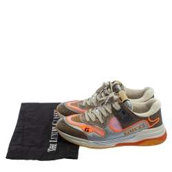 Gucci Multicolor Mesh And Leather Ultrapace Low Top Sneakers Size 38
