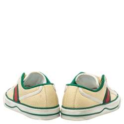 Pre Owned حذاء رياضي عوتشي قولكان كانفاس كريمي مقاس 37.5