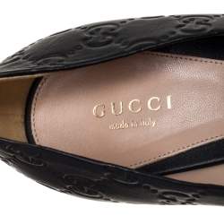 Pre Owned حذاء كعب عالي غوتشي جلد غوتشيسيما بني هورسبيت مقدمة مفتوحة مقاس 37