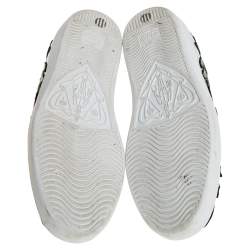 Pre Owned Gucci White Floral Embroidered Leather Ace Low Top Sneakers Size 36