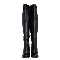 Pre Owned Gucci Black Leather Lifford Knee-Length Boots Size 39.5