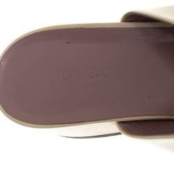 مملوكة مسبقًا Gucci Yellow Patent Leather Horsebit Thong Sandals Size 38.5