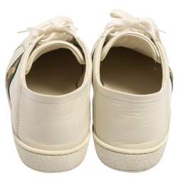 Gucci White Leather Ace Low Top Sneakers Size 38