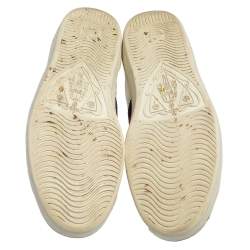 Pre Owned حذاء رياضي غوتشي ويب أيس قماش وجلد مقاس 43