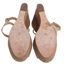 Pre Owned صندل غوتشي كعب روكي هولي سويدي بيج مقاس 37