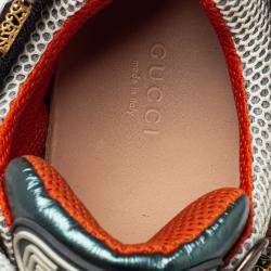 Pre Owned Gucci Multicolor Leather And Mesh Flashtrek Sneakers Size 39