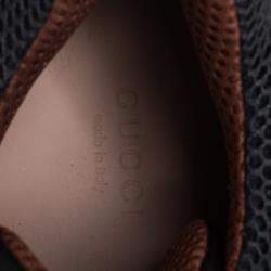 مملوكة مسبقًا Gucci Multicolor Mesh And Suede Flashtrek Removable Crystals Low Top Sneakers Size 39