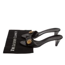 Pre Owned Gucci Black Guccissima Leather  Hysteria Slide Sandals Size 39.5