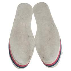 مملوكة مسبقًا Gucci White Leather Ace Platform Sneakers Size 38