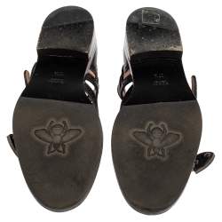 Pre Owned Gucci Black Leather Dionysus Brogue Oxford Size 37.5