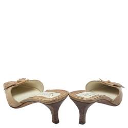 Pre Owned صندل مولزغوتشي جلد فينتيدج بيج مقاس 38