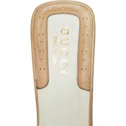 Pre Owned صندل مولزغوتشي جلد فينتيدج بيج مقاس 38