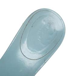 مملوكة مسبقًا Gucci  Blue/Brown Canvas And Leather Bamboo Sandals Size 42