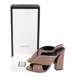 Pre Owned صندل سلايد جوسيبي زانوتي جلد بني بسيور متعاكسة مقاس 39