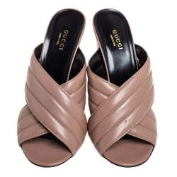 Pre Owned صندل سلايد جوسيبي زانوتي جلد بني بسيور متعاكسة مقاس 39