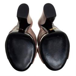 Pre Owned صندل سلايد جوسيبي زانوتي جلد بني بسيور متعاكسة مقاس 39