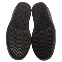 Pre Owned Gucci Black Leather Ace Bee Embroidered Web Low Top Sneakers Size 37.5