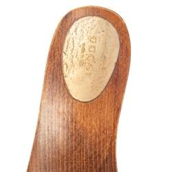 مملوكة مسبقًا صندل سلايد غوتشي جلد ذهبي مقاس 38