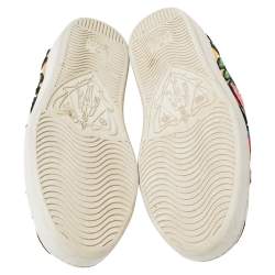 Pre Owned Gucci Gold Leather Ace  Lace Up Sneakers Size 37