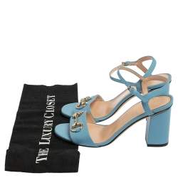 مملوكة مسبقًا صندل غوتشي نعل سميك مقدمة مفتوحة هورسبيت Claudie جلد عنابي مقاس 39.5