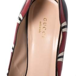 مملوكة مسبقًا Gucci Black Leather Yoko Snake High Heel Pumps Size 40