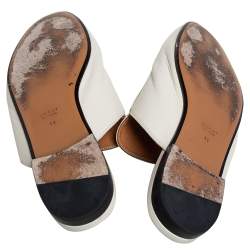 Pre Owned حذاء سلايد غوتشي برينستاون هورسبيت جلد أوف وايت مقاس 41