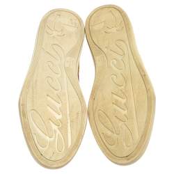 Pre Owned Gucci Multicolor Floral Print Canvas High Top Sneakers Size 38